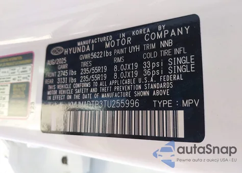 2026 Genesis Gv70 2.5T из США, поврежденный, VIN KMUMADTB3TU255996